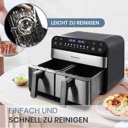 XXL Heteluchtfriteuse 10 Liter met Dubbele Kamer - Dual Zone Airfryer — thumbnail 4