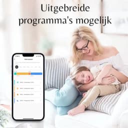 Slimme Radiatorknop | Radiatorknop | Wifi | App bediening | M30x1.5mm ventiel | Temperatuurregeling per kamer | Tuya Smart Life | Wit — thumbnail 4