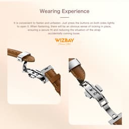 WizBay Premium Select® 1.13 Inch AMOLED Smartwatch Goud met Paars Leren Band – Hartslag, Bloeddruk SpO₂ Monitoring – Fitness Tracker – Elegant Vierkant Design – Android iOS — thumbnail 3