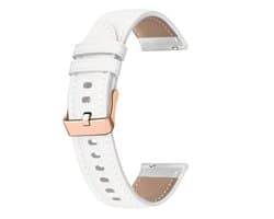Go Go Gadget - Smartwatch bandje - Geschikt voor Garmin Venu 2s/3s, Vivoactive 4s, Forerunner 255s/265s, Huawei Watch GT 5 Pro/5/4 - 42mm/41mm - Rose goude gesp - Wit