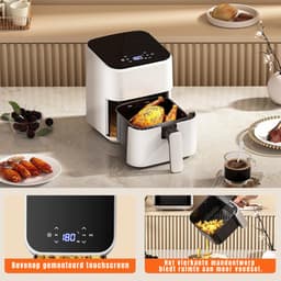 DnA® Mini-Heteluchtfriteuse - Airfryers - Airfryer xxl - Wit - 26 x 21cm x 28cm — thumbnail 5