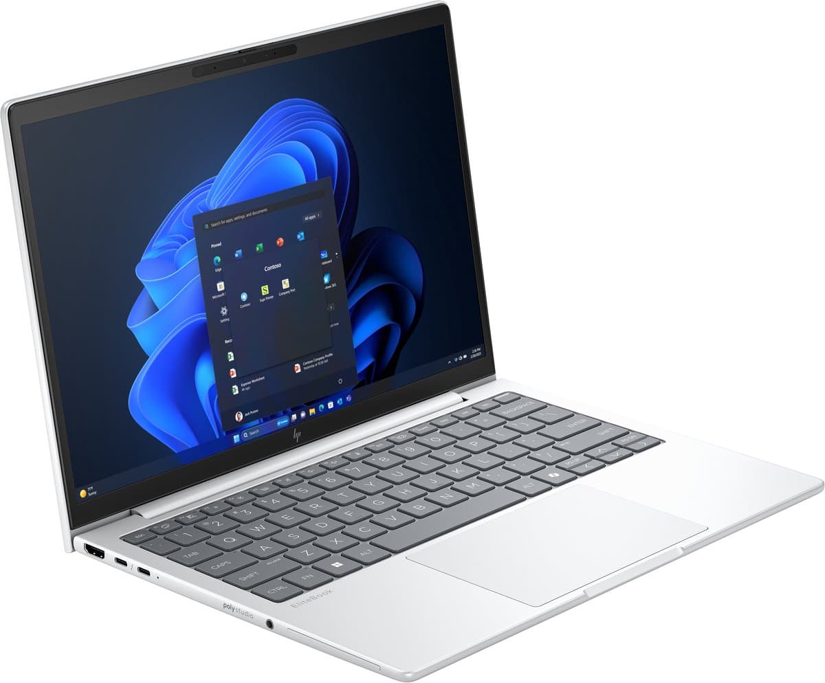 HP EliteBook 8 G1a AMD Ryzen AI 5 230 Laptop 33,8 cm (13.3") WUXGA 32 GB LPDDR5x-SDRAM 512 GB SSD Wi-Fi 7 (802.11be) Windows 11 Pro AI PC Zilver — afbeelding 1