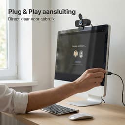 SyncGear Webcam met Microfoon – Full HD 1080p – Inclusief Statief & Cover – Autofocus – Plug & Play USB – Voor Laptop & PC – Streaming Camera – Zoom / Teams / Thuiswerken – Usb Webcam – Computer Camera — thumbnail 5