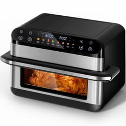 Fukstern Dubbele Airfryer XXL–11L 2500W–Tot 6 Personen-Dubbele Mand–30°C tot 200°C Instelbaar–8 Voorgeprogrammeerde Functies–Zilver — thumbnail 12
