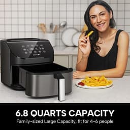 Grote Airfryer 6.8L met 10-in-1 Functies: Frituren, Braden, Bakken & Meer — thumbnail 2