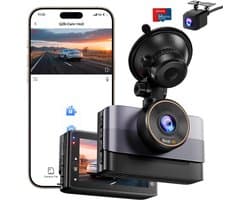 Aura® Dashcam Voor en Achter - Dashcam - Parkeermonitor - Zwart - ‎4cm x 9cm x 6 cm