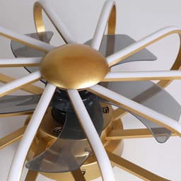 Plafond Ventilator Lamp - Moderne Verlichting - Slaapkamer Decor - Stille Grote Wind - 60cm Diameter - Doorzichtig — thumbnail 2