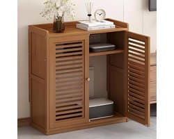 Mediabedrijf Kast - Audio Video Meubel - Woonkamer Opbergen - Ventilatie Ontwerp - 59x25x97cm - Bruin