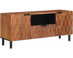 Tv-kast met deur - Media meubel - Woonkamer opbergen - Massief hout constructie - 105 x 33.5 x 46 cm
