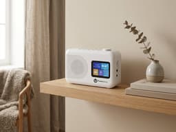 PowerLocus DAB Radio - Draagbare Radio - Bluetooth - DAB+/ FM - Dimbaar - Batterijen & Netstroom - Wit — thumbnail 5