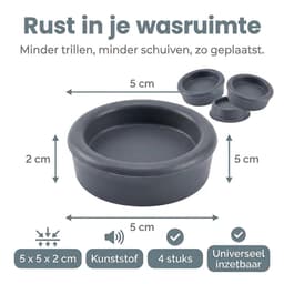 Cheqo® Trillingsdempers Wasmachine - Wasmachine Dempers - Wasmachine Verhoger - Anti Trillingsdempers Wasmachine - Anti Vibratie Dempers Wasmachine - Wasmachine Voetjes - Wasmachine Pootjes - Demper Pads Wasmachine — thumbnail 5