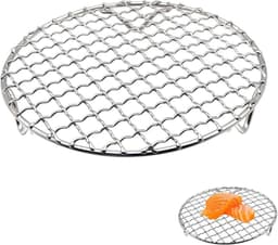 Stoomrek - Kookrek - Rond stoomrek van roestvrij staal, compatibel met airfryer , multifunctionele kookrekken voor bakken, koelen en braden, geschikt voor de meeste pannen, 16,5 cm — thumbnail 1