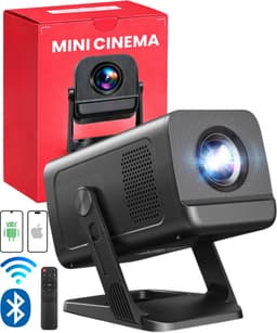 STOBE® Mini Cinema - Draagbare Mini beamer - Alles in één TV beamer - Mini projector geschikt voor smartphone Iphone en Andoid - 4K support - Ultra HD - WIFI - Bluetooth — thumbnail 1