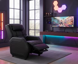 VDD - Gamestoel - Fauteuil - Game stoel - Gamestoel met voetsteun - Gamestoel zwart — thumbnail 2