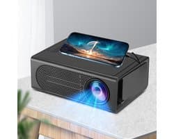 Zwart Mini HD 1080P-projector met afstandsbediening - Draagbare thuisbioscoop voor buiten, compatibel met HDMI/USB/laptop/iPhone/Android