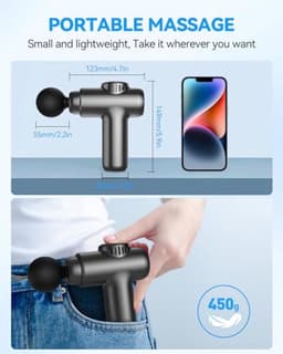 Draagbaar massagepistool voor diepe weefselbehandeling, 30 snelheden, LCD-scherm — thumbnail 5