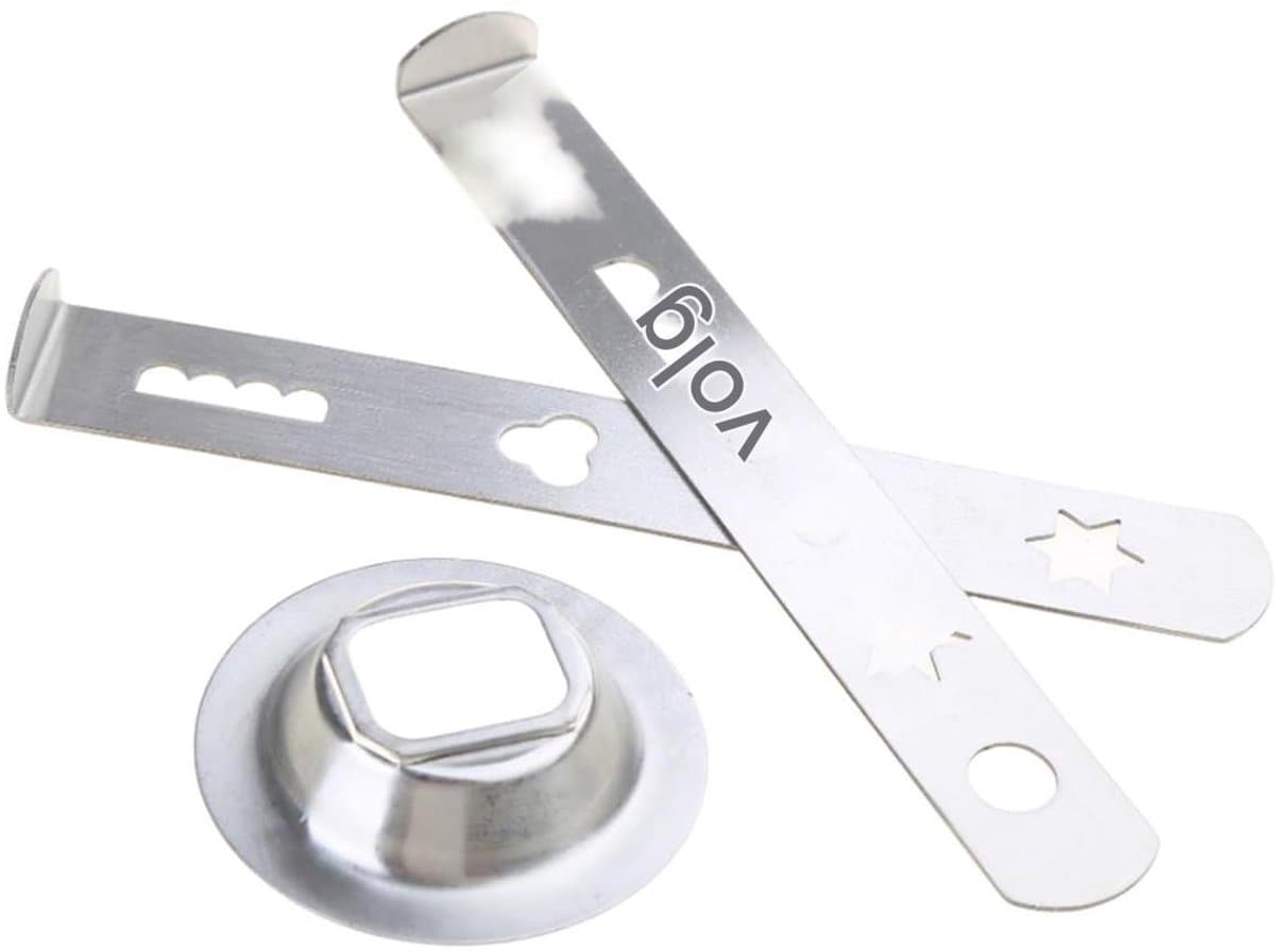Elkuaie Deegpers - Pastry Attachment - Roestvrijstaal 8 Vormen - 3 Stuks - Voor Keukenmachine Gebruik - Zilver — afbeelding 1