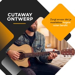 Finesse Akoestische Gitaar - met Videocursus - 4/4 40" - Western Gitaar - Gitaar Kind & Volwassenen - Naturel — thumbnail 5