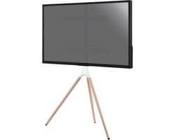 TV Standaard Ezel Design Scandinavisch voor Televisie 45 tot 65 Inch Wit/Beuken