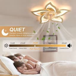 Stil LED Plafondventilator met Licht en Dimbaar, 6 Snelheden, Timer - Woonkamer & Slaapkamer — thumbnail 4
