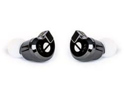 OneMelon® Waterfall - Zwart - Oordopjes met draad en microfoon - Smokey Black - 3.5 mm jack - in ear oortjes met draad
