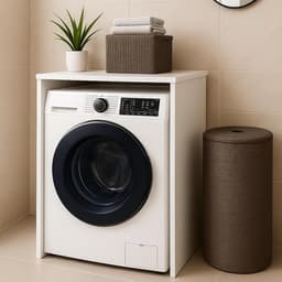 Wasmachine Kast voor Badkamer - Ruimtebesparende Oplossing voor Droger en Wasmachine - 90 x 65 x 54 cm — thumbnail 5