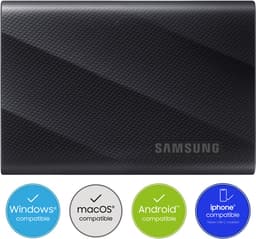 Samsung Portable T9 - Externe SSD - USB C 3.2 - Inclusief USB C en USB A kabel - Geschikt voor iPhone USB C - 1 TB — thumbnail 1
