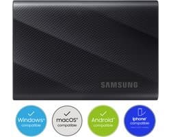 Samsung Portable T9 - Externe SSD - USB C 3.2 - Inclusief USB C en USB A kabel - Geschikt voor iPhone USB C - 1 TB