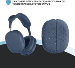 Shieldcase Koptelefoon bescherming geschikt voor Airpods Max 1/2 - Cover bescherming - Comfortabel - Beschermend - Stijlvol - Donkerblauw — thumbnail 3