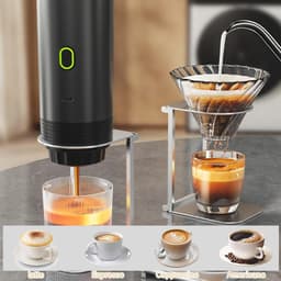 Draagbare Espressomachine 3-in-1 Batterij Camping Koffiezetapparaat voor Onderweg — thumbnail 2