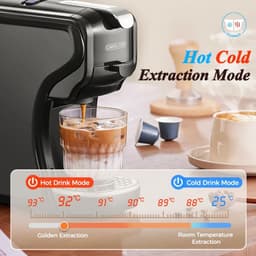 Trexxo - Koffiezetapparaat - Koffiezetapparaat -Dolce Gusto - Nespresso - caspule - Warm - Koud - 6 in 1- Capuccino - Zwart — thumbnail 3