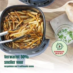 Nexvo® Mini airfryer - Airfryer - Airfryer klein -Matt Blauw - ‎23 cmx 28cmx 30cm — thumbnail 3