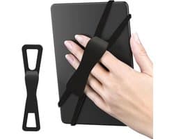 E-reader Grip & Polssteun - Geschikt voor Comfortabel Lezen met Eén Hand - Zachte Siliconen Houder - Compatibel met Kindle & Kobo - Anti-Slip Siliconen Handstrap - Ergonomisch Ontwerp - Zwart