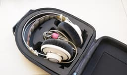 Hoofdtelefoon Koffer - Draagbare Opbergtas - Bescherming Muziekapparatuur - Waterafstotend Nylon Buitenkant - 24.5 x 12 x 20 cm - Zwart — thumbnail 3