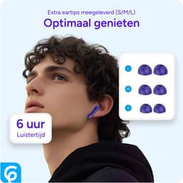 SBG Draadloze Oordopjes - Noise Cancelling - Headset - Bluetooth 5.4 - Earbuds oplaadcase - LED Display - Met Microfoon - Extra dopjes - Blauw — thumbnail 5