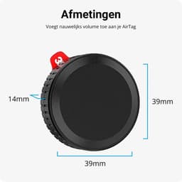 Waterdichte AirTag Hoes | 4 Pack | 3M Tape voor plakken | Geschikt voor o.a. fiets, scooter, koffer, motor, snowboard, skateboard, drone, fatbike, zadel | Zwart — thumbnail 4