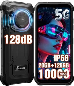 FOSSiBOT F110 Pro Robuuste Smartphone 5G - 20GB RAM - 128GB ROM - 10000 mAh - 6,745 inch HD+ IPS Scherm - IP68 IP69K Outdoor Telefoon - Android 15 - GPS,NFC,Face ID,OTG - Zwart — thumbnail 1