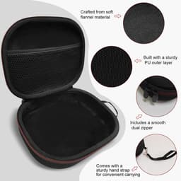 Harde EVA-hoes voor JBL Tune 510BT/520BT/500 en JBL Tune 760NC/500BT/600BTNC draadloze opvouwbare on-ear Bluetooth-hoofdtelefoon (zwart) — thumbnail 4