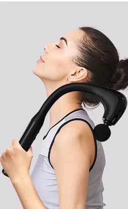 Yarvu -Massage Gun pistool – 2-in-1 Percussie Massagepistool – Draadloos Percussiemassageapparaat – Nek Rug Massage - Met 9 Snelheden – 4 Opzetstukken - Zwart — thumbnail 4