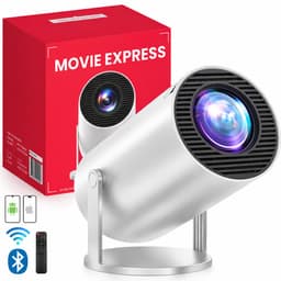 STOBE Movie Express - Mini Beamer voor thuisbioscoop - Alles-in-één Smart TV Projector - Draagbaar - 4K Support - Full HD - WIFI - Bluetooth - Geschikt voor Apple Iphone & Android streaming - Gsm beamer - Wifi - Bluetooth - Smart beamer - Plafond — thumbnail 1