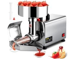 ACEP Elektrische Tomatenzeef voor saus en jam - 370W - RVS - Food processor - Keukenmachine - Blender - Sapcentrifuge - 2.7 L -