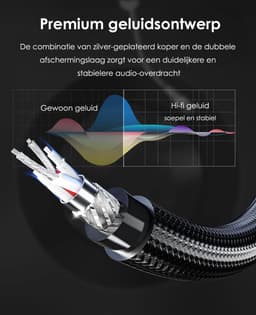 Vesfy Gitaarkabel 5 Meter - 6.3mm Jack naar 6.3mm - Instrumentkabel voor Gitaar, Bas & Keyboard — thumbnail 4