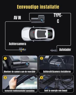 RONN® Dashcam Voor en Achter - Dashcam - Dashcam Voor Auto - Zwart -‎ 5cm x 10cm x 4cm — thumbnail 4