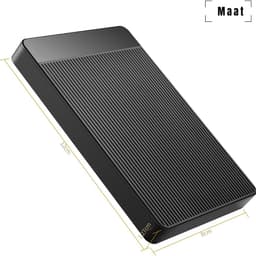 RONN® Externe Harde Schijf Extern 500GB Ultra Slim Draagbare Harde Schijf USB kabel HDD Opslag Compatibel - Zwart - 12cm x 9cm x 2cm — thumbnail 4