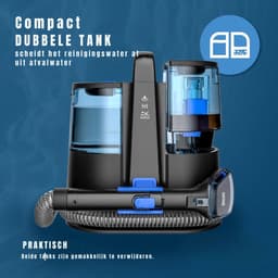 DnA® Vlekkenreiniger - Vlekkenreinigers - Tapijtreiniger Machine - Vlekkenreiniger Bank - Zwart/Blauw - 35cm x 30cm x 33cm — thumbnail 5