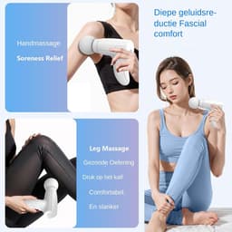 Spierontspanningsapparaat - Massagepistool - Spierherstel - 3 Vibratieniveaus - 15x12x53cm - Wit — thumbnail 5