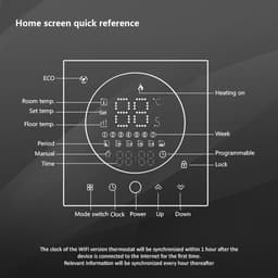 Slimme Thermostaat - Programmeerbare Regelaar - Comfort Verwarmen - Wekelijkse Planning - AC95-240V - Wit — thumbnail 5