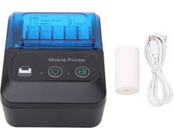 Allecto - Thermische Printer - Mini - Draadloos - 58mm - USB - Flash Cards - DIY - Foto's - Notities - Cadeau - Zwart - QR Code - Geschikt voor DIY...