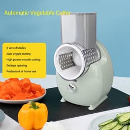 Elektrische Groentenhakker - Keukenmachine Snijder - Snel Ingrediënten Bereiden - Draadloos Oplaadbaar Ontwerp - 1200 mAh Batterij - Groen — thumbnail 2