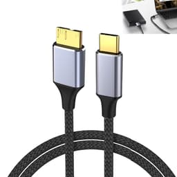 USB C naar Micro B kabel - Data overdracht kabel - Externe schijf aansluiten - 10 Gbps snelheid — thumbnail 1